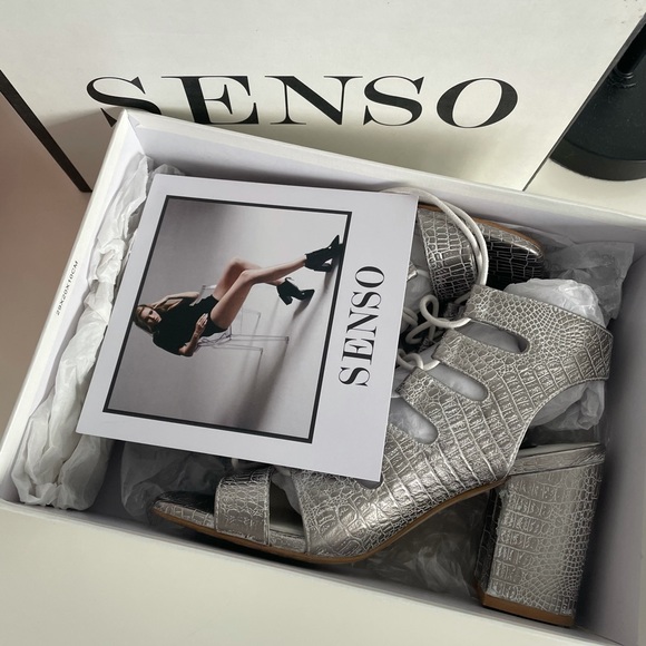 Senso Rhiannon silver lace up heels Size 7 - Picture 2 of 7